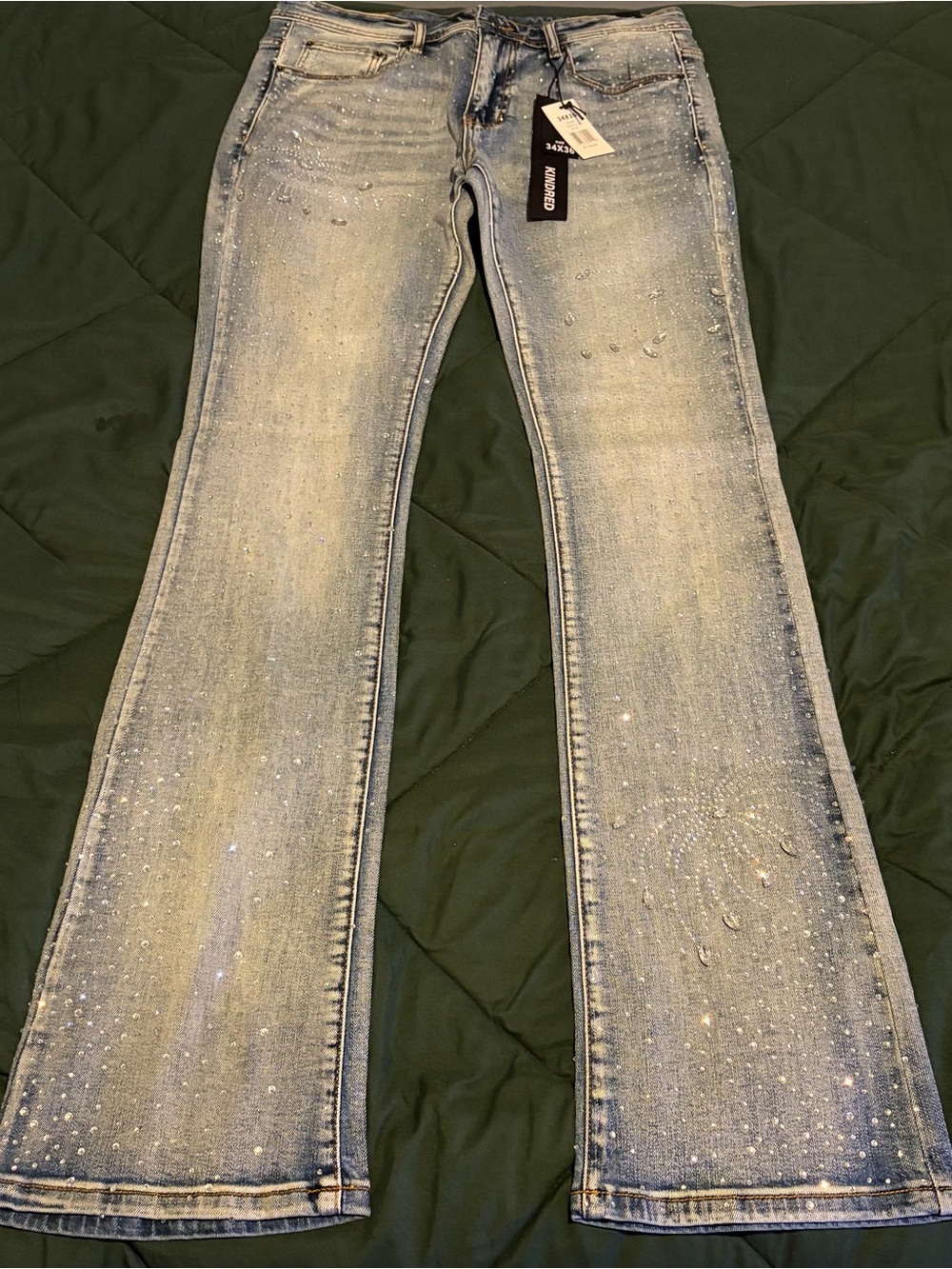 Men’s Light Blue Kindred rhinestone Jeans